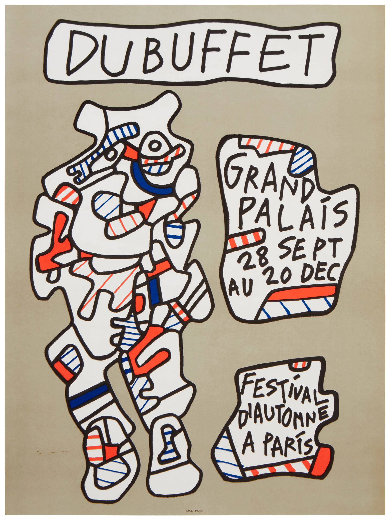 After Jean DuBuffet (1901-1985), An exhibition poster for "Affiche: Grand Palais, Festival d'Automne (1 of 4)