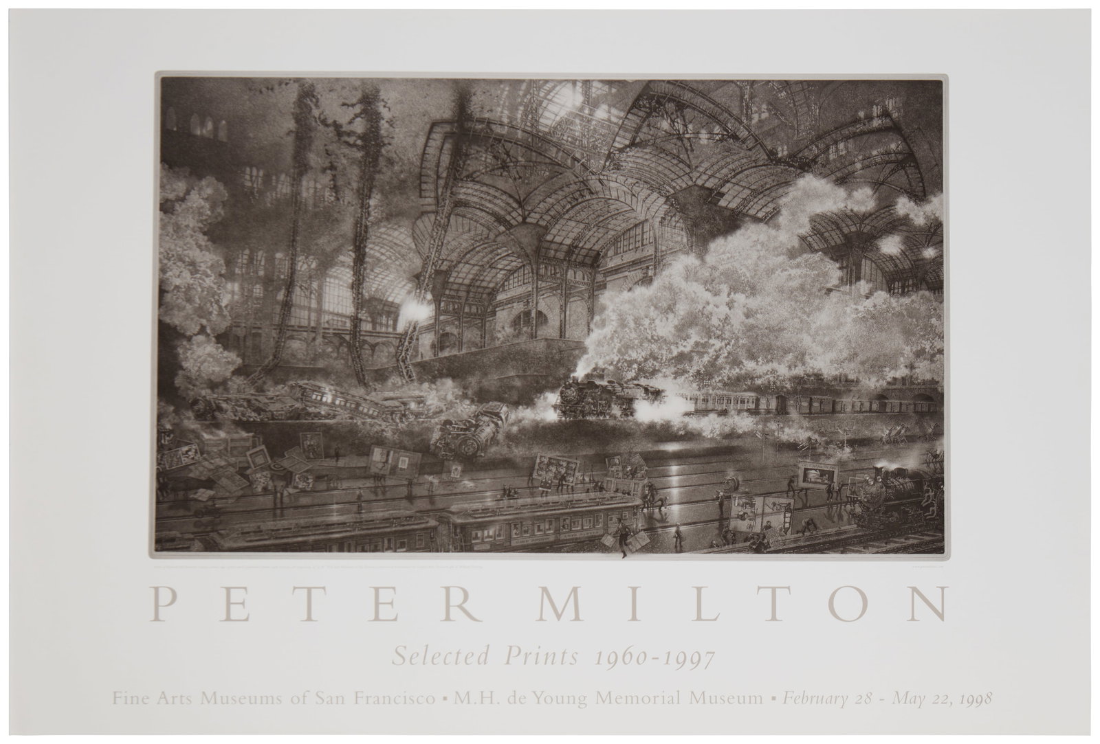After Peter Milton (b. 1940), An exhibition poster for "Peter Milton: Selected Prints (1906-1997),: After Peter Milton(b. 1940)An exhibition poster for "Peter Milton: Selected Prints (1906-1997), Fine Arts Museums of San Francisco, "1998Offset lithograph on glossy poster paperFrom the edit