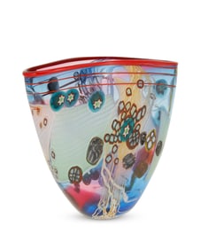 Wes Hunting (b. 1958), An art glass vase, late 20th century