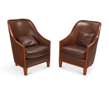 After I.M. Pei (1917-2019), Two chairs in the manner of I.M. Pei for the Four Seasons, mid-20th