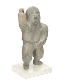 An Inuit carved stone figure