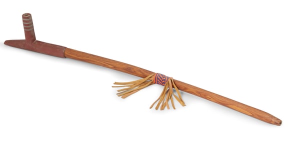 A Plains carved catlinite pipe