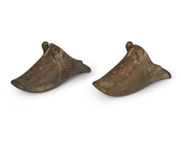 A pair of Spanish Colonial brass stirrups