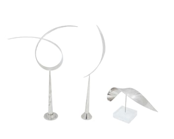 Elijah David Herschler (b. 1940), Three ribbon sculptures