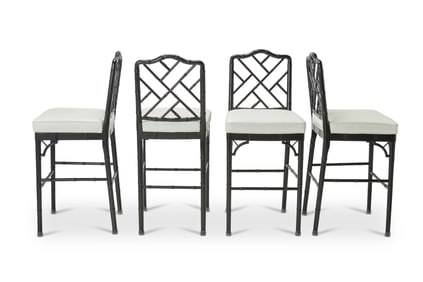 Four Ballard Designs "Dayna" cockpen barstools