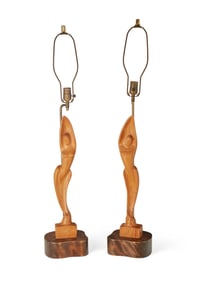 Yasha Heifetz (1901-1987), A pair of figural table lamps, circa 1960s