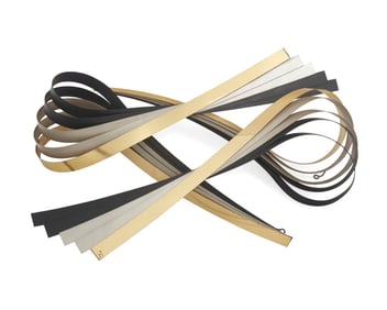 A Curtis Jere abstract wall sculpture