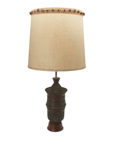 A Modern glazed stoneware table lamp