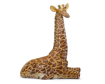 A large Italian ceramic giraffe figure, Mid-20th century