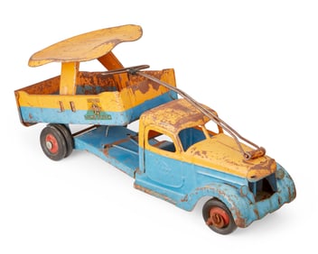 A Buddy L "Rider Dump Truck" toy