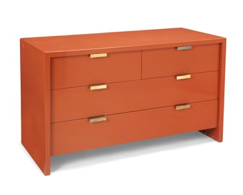 A Modern lacquered wood chest