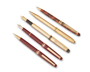 A group of designer writing instruments, Mid/late 20th century