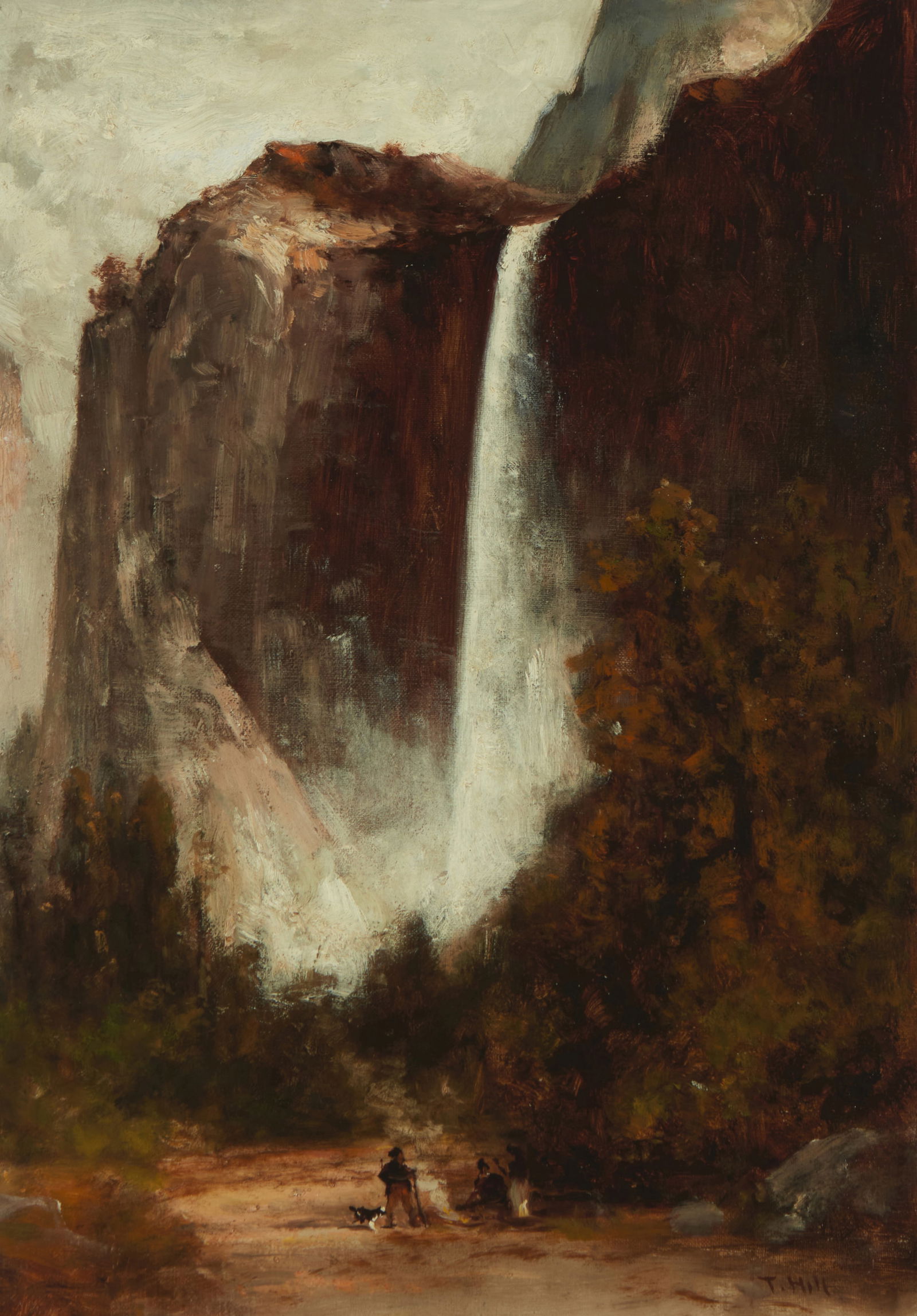 Thomas Hill (1829-1908), Bridalveil Falls, Yosemite (1 of 6)