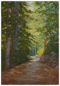 Lorenzo Palmer Latimer (1857-1941), "An Old Road, and Redwoods," 1910