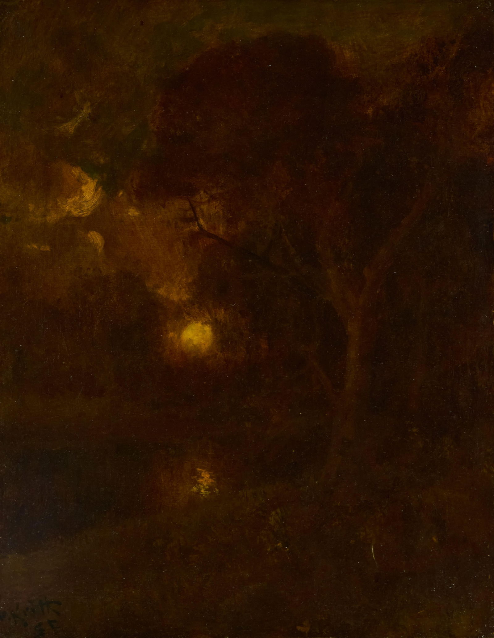 William Keith (1838-1911), "Moonlight Sonata": William Keith(1838-1911)"Moonlight Sonata"Oil on canvasSigned and inscribed lower left: W. Keith / S.F.; titled by repute19.75" H x 15.75" W