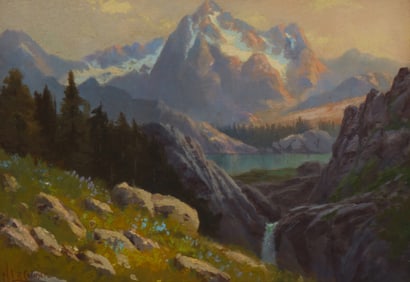 Henry Lavender Adolphus Culmer (1854-1914), Lake in a mountainous landscape