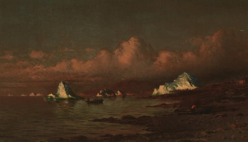 William Bradford (1823-1892), "Morning's Silver Light (Coast of Labrador)," 1877