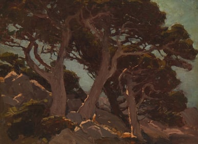 Edgar Alwin Payne (1883-1947), Cypress Trees  "Monterey"
