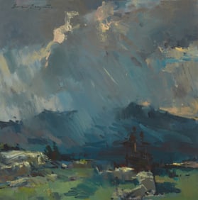 Sergei Bongart (1918-1985), Rain storm in the mountains