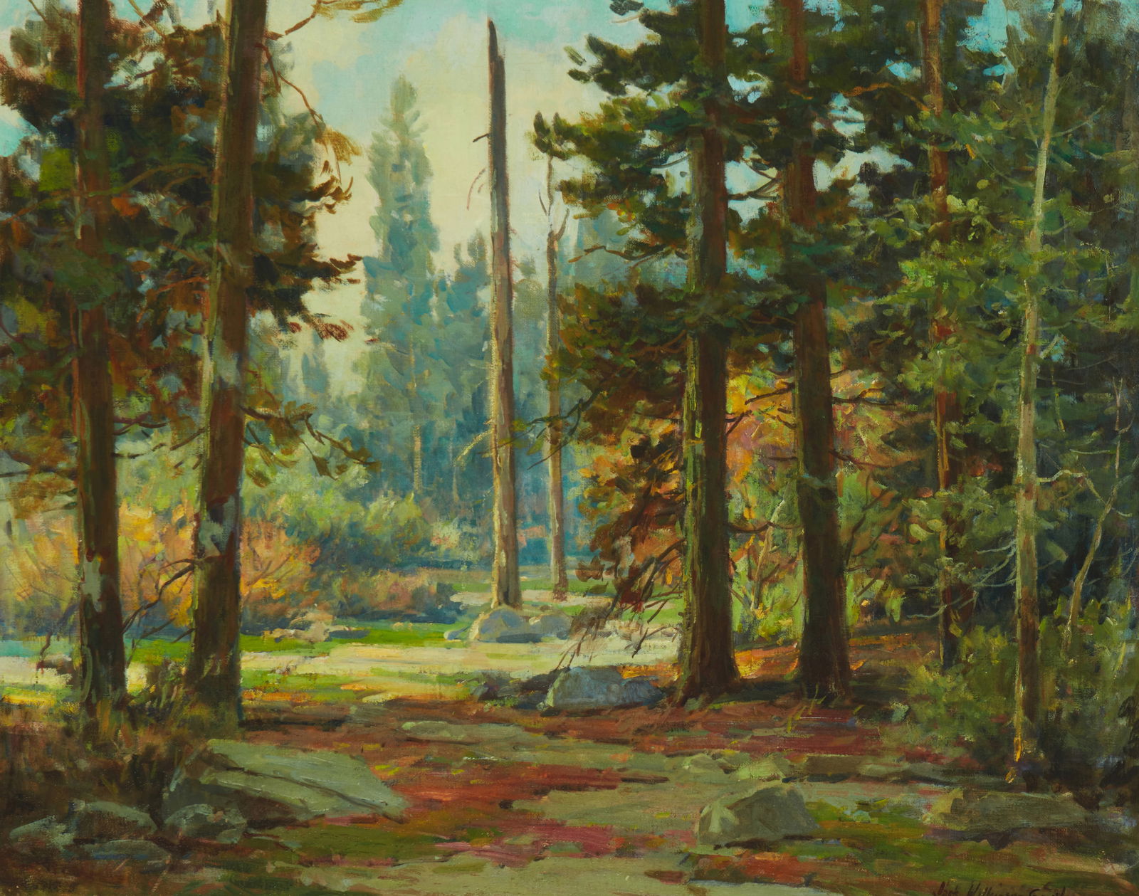 Jack Wilkinson Smith (1873-1949), "Solitude": Jack Wilkinson Smith(1873-1949)"Solitude"Oil on canvasSigned lower right: Jack Wilkinson Smith; titled on a label affixed to the frame's backing board24" H x 30" W