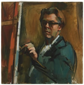 Sergei Bongart (1918-1985), Self-portrait at his easel