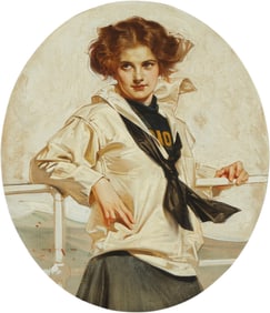 Joseph Christian Leyendecker (1874-1951), "Lucky Bag Girl," circa 1910