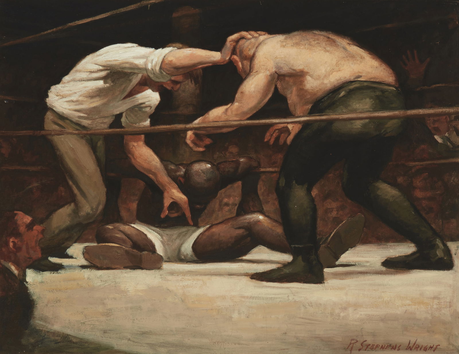 Redmond Stephens Wright (1903-1991), "Wrestling Match" (1 of 7)
