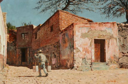 Clark Hulings (1922-2011), New Mexico street scene