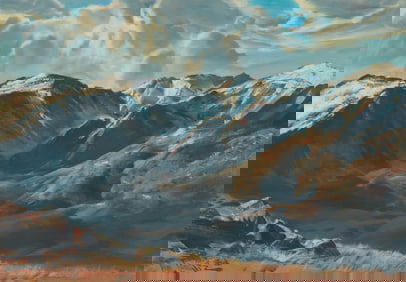 Paul Lauritz (1889-1975), "Top of Rocky Mountain Pass"