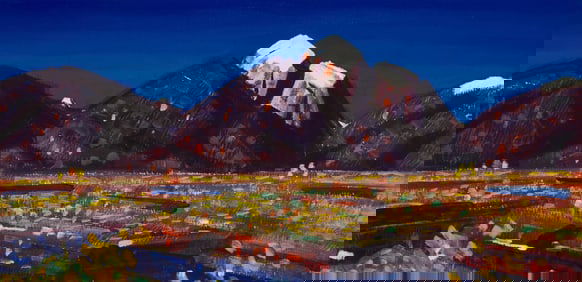 Conrad Buff (1886-1975), "Mountain with Stream (Mt. Morrison)"