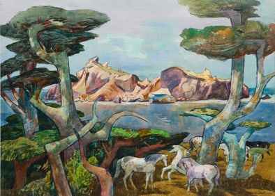 Millard Sheets (1907-1989), "Mendocino," 1983