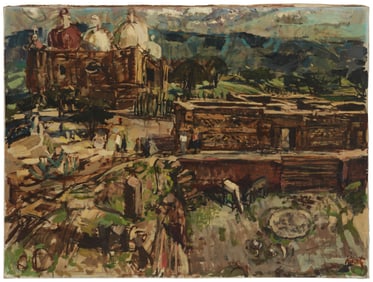 Roger Edward Kuntz (1926-1975, American), "Mitla, Mexico"