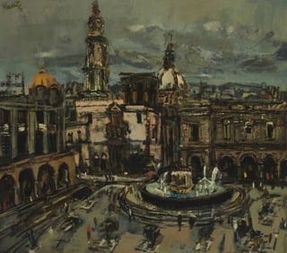 Roger Kuntz (1926-1975), "Plaza" (Mexico)