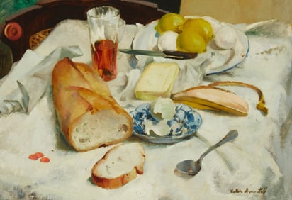 Victor Mikhail Arnautoff (1896-1979), Still life with bread