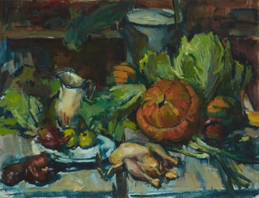 Sergei Bongart (1918-1985), Still life of a harvest dinner, 1973