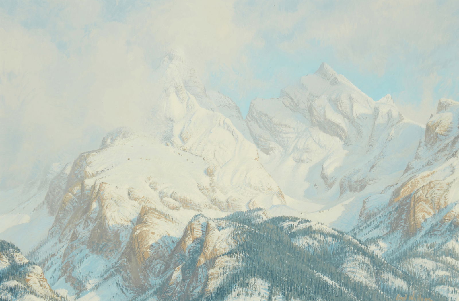 Curt Walters (b. 1950), "Passing Storm": Curt Walters(b. 1950)"Passing Storm"Oil on canvasSigned lower right: Curt Walters; signed again, titled, and inscribed on the stretcher: Taos, N.M.20" H x 30" W