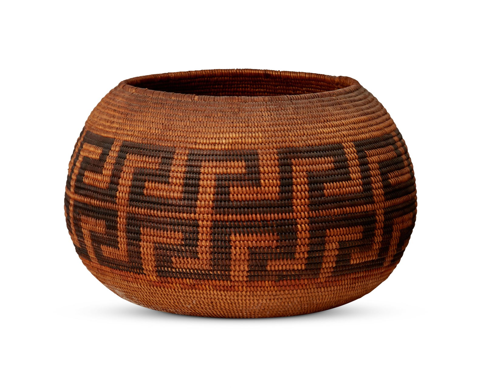 A California Mission basketry bowl (1 of 3)