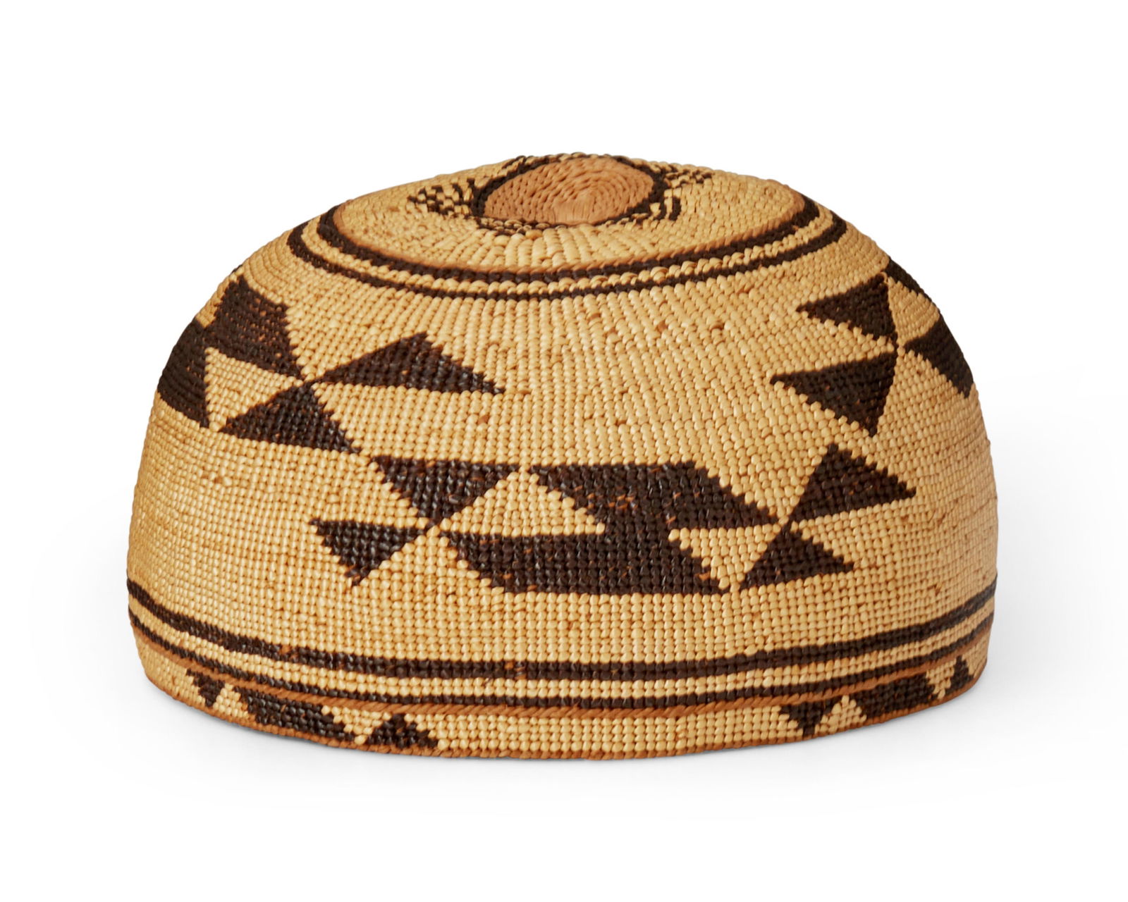 A Hupa/Yurok/Karuk polychrome basketry hat (1 of 4)