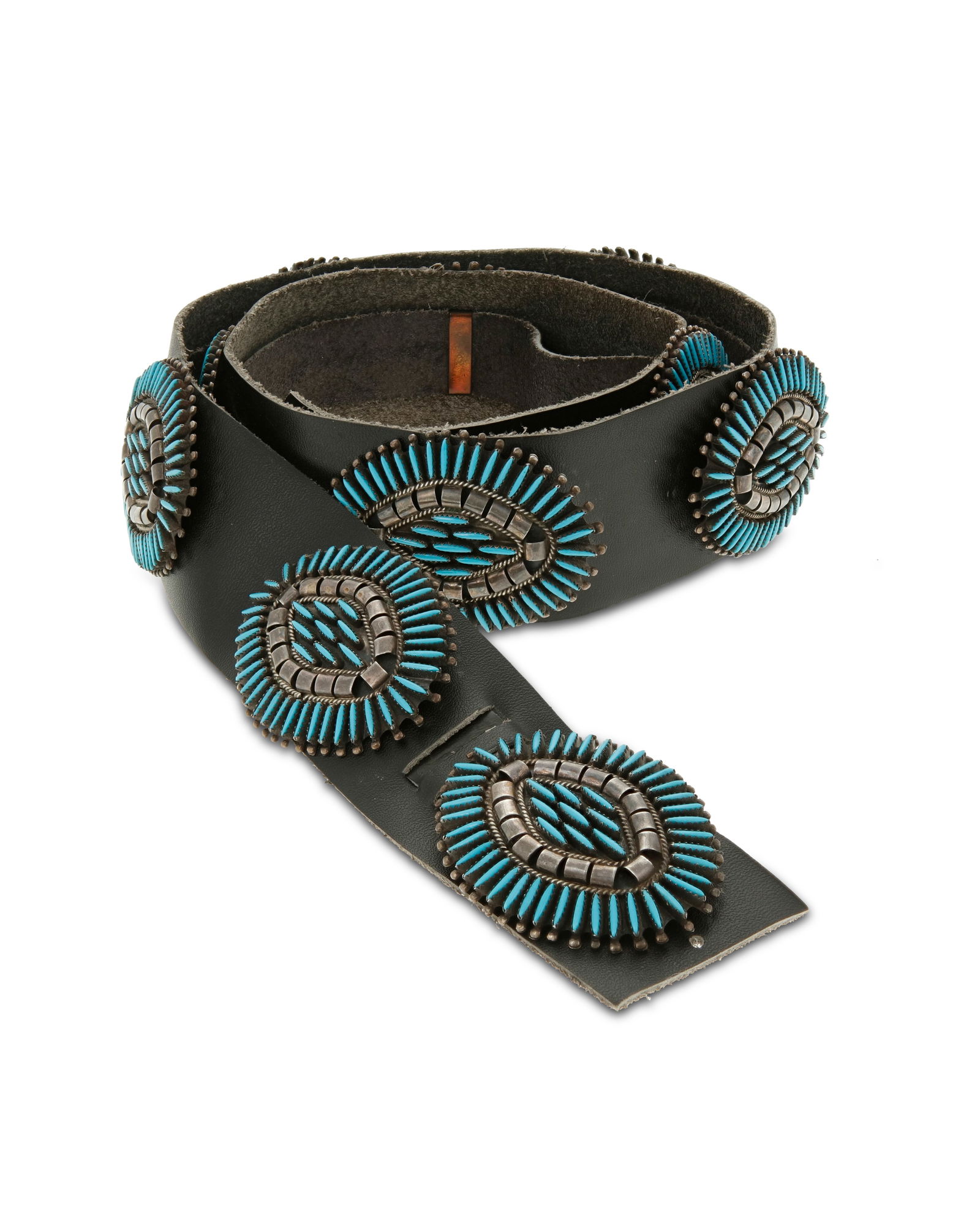 A Southwest Zuni-style sterling silver needlepoint concho belt (1 of 5)