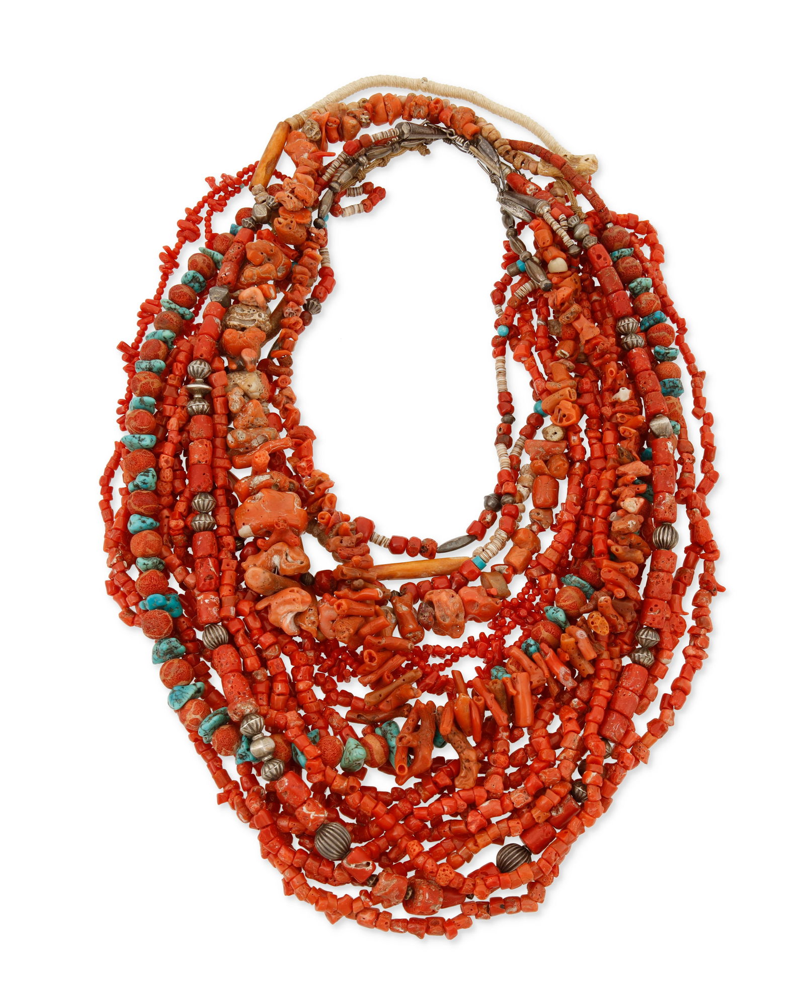 A group of Southwest coral and spiney oyster necklaces (1 of 2)