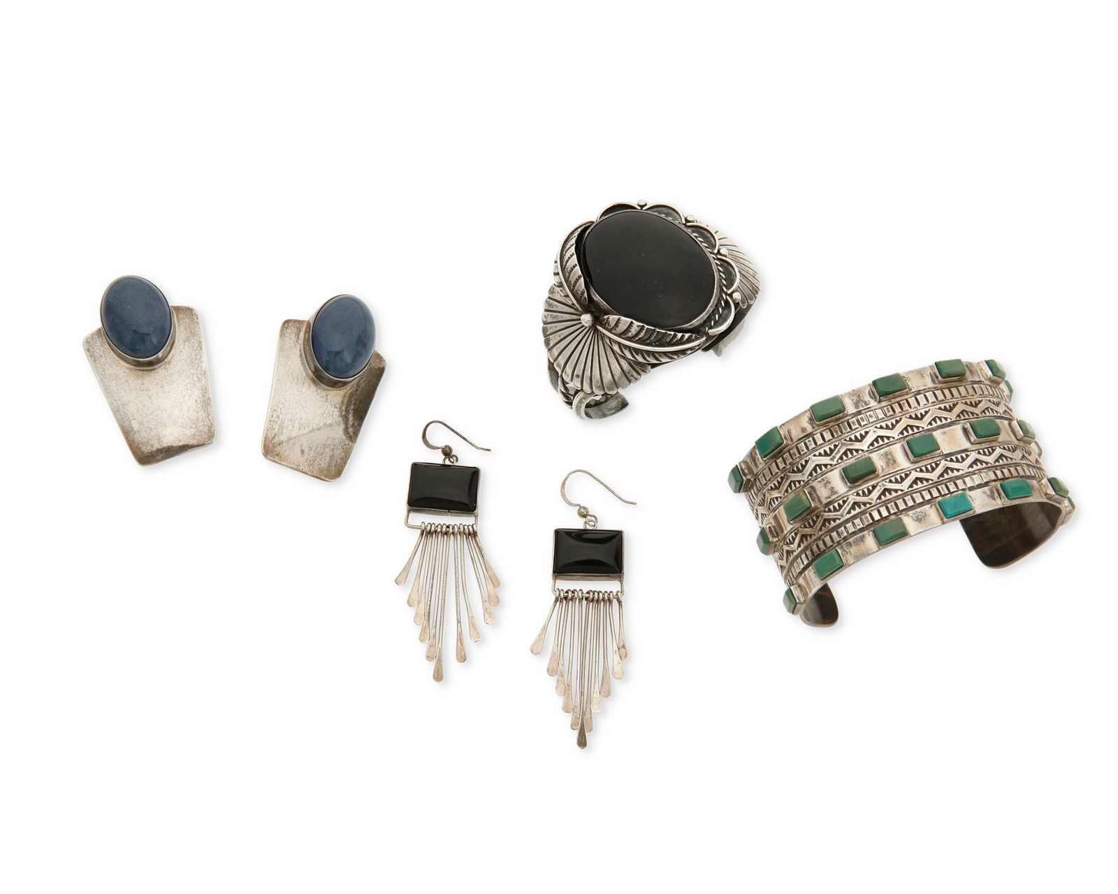 A group of Southwest silver jewelry (1 of 2)