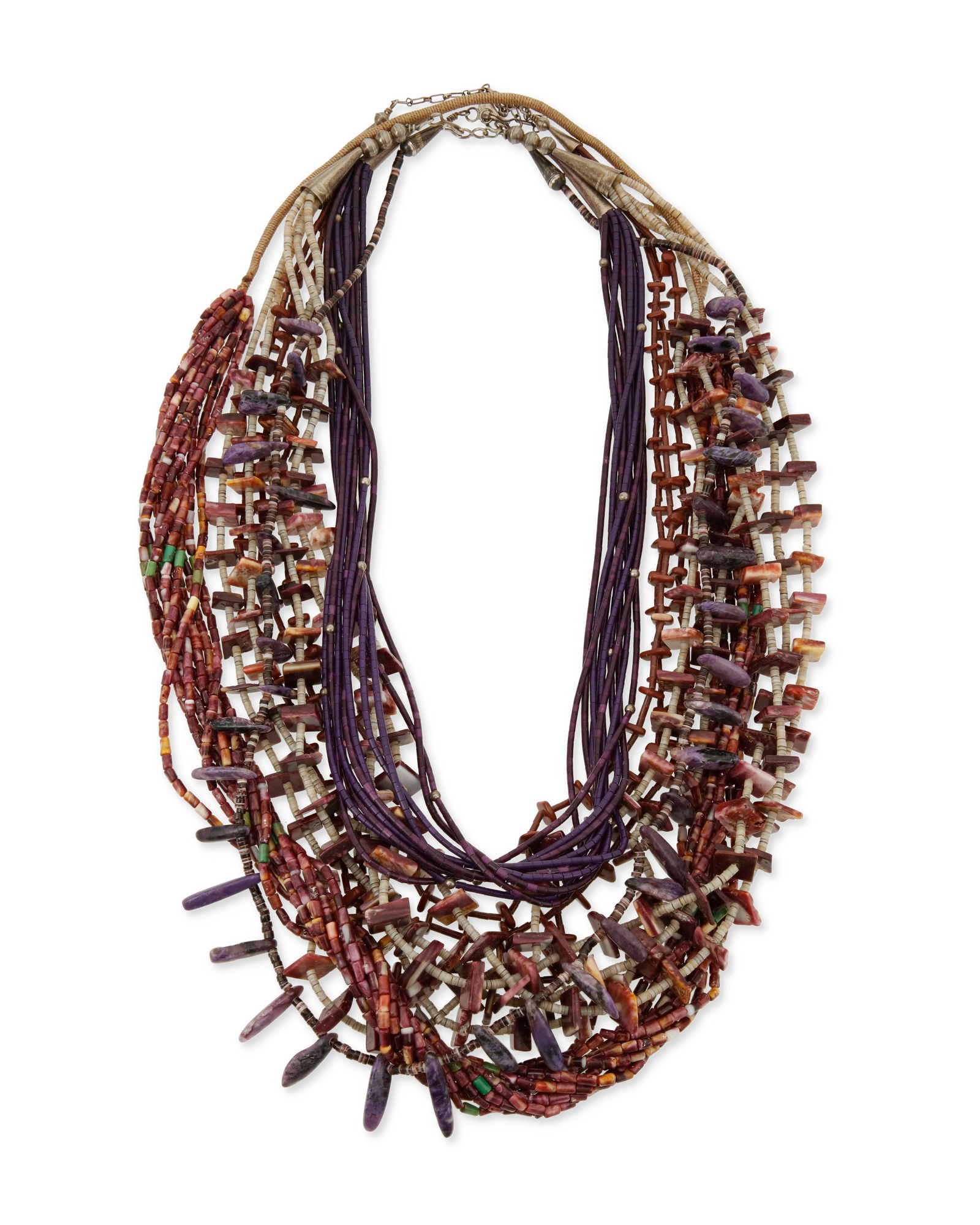 A group of Southwest stone and shell necklaces (1 of 2)