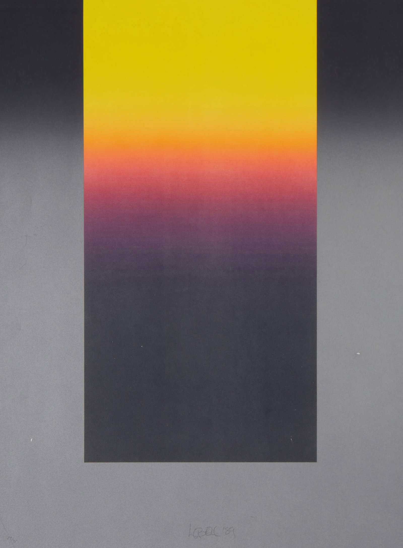 Larry Bell (b. 1939), Untitled #10, from the "In Barcelona" suite, 1989: Larry Bell(b. 1939)Untitled #10, from the "In Barcelona" suite, 1989Lithograph in colors on wove paperEdition: 29/75Signed, dated, and numbered in pencil in the lower edge: L Bell '89; Polgr