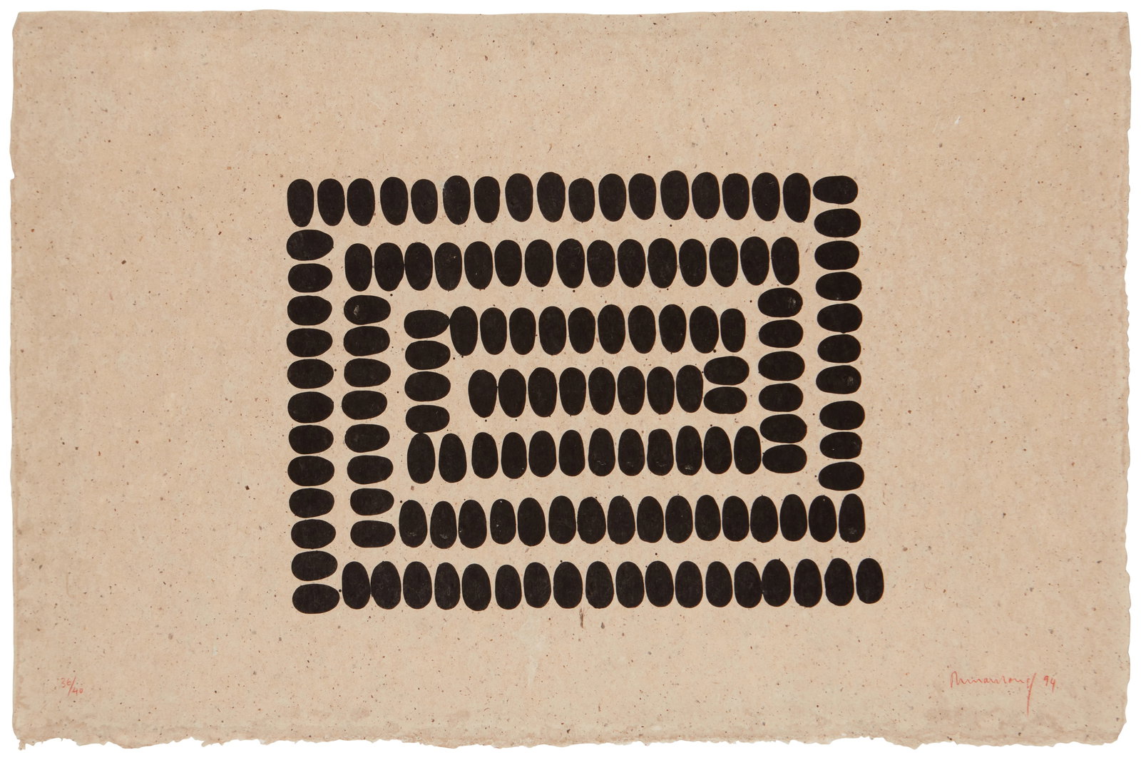 Richard Long (b. 1945), "Untitled (Horizontal - C)," 1994 (1 of 5)