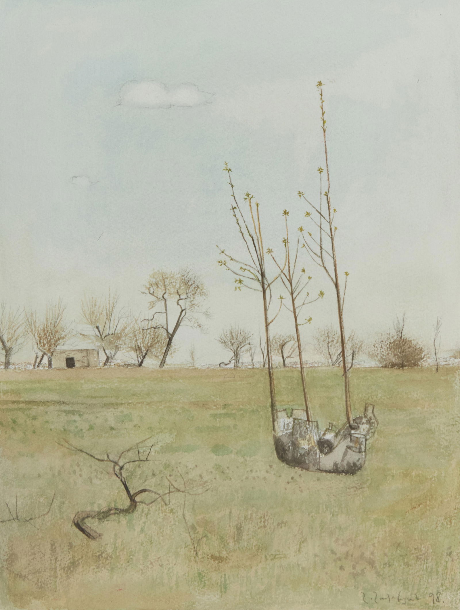 Hagop Hagopian (1923-2013), Landscape with trees, 1998 (1 of 7)