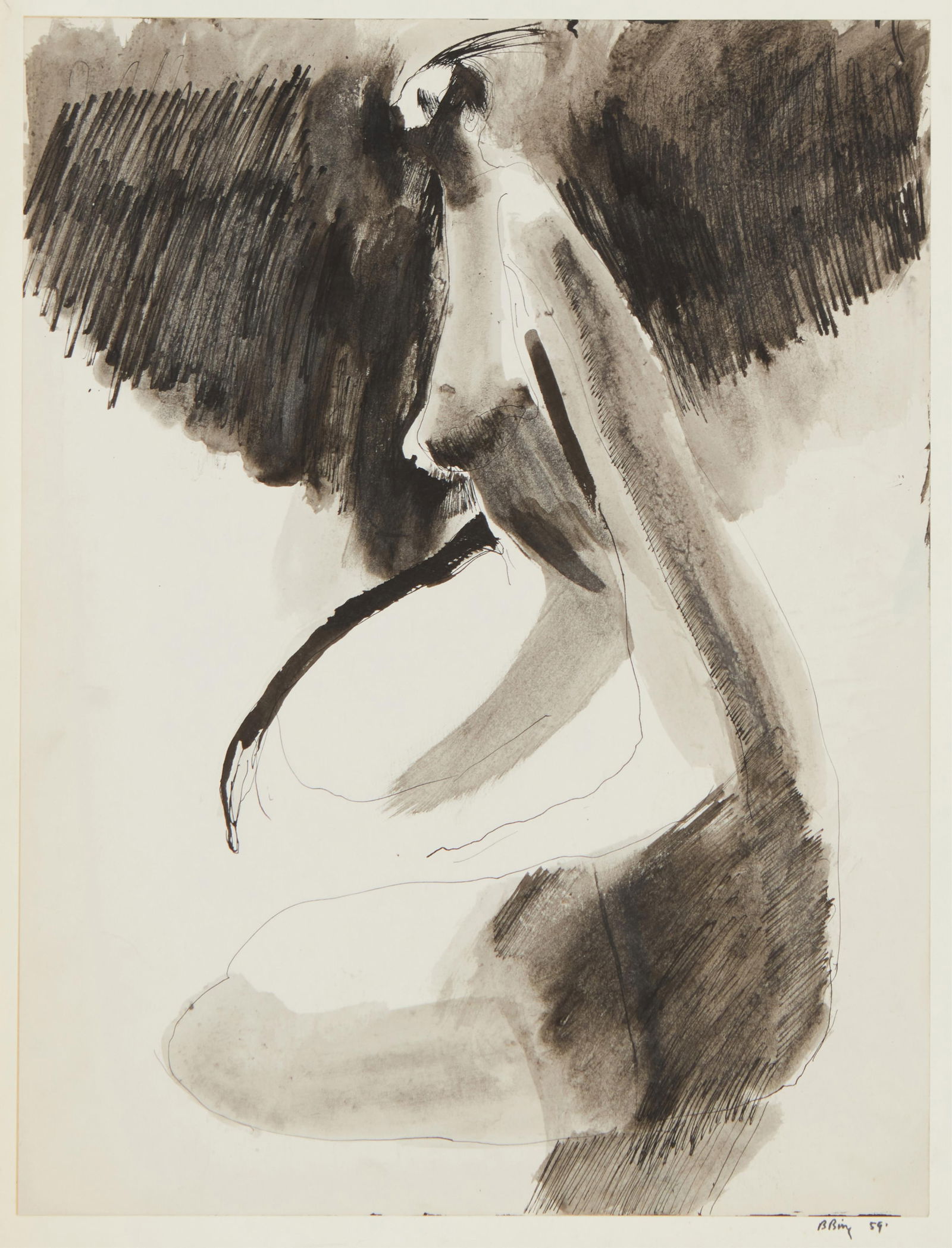 Bernice Bing (1936-1998), Untitled (Figure), 1959 (1 of 5)