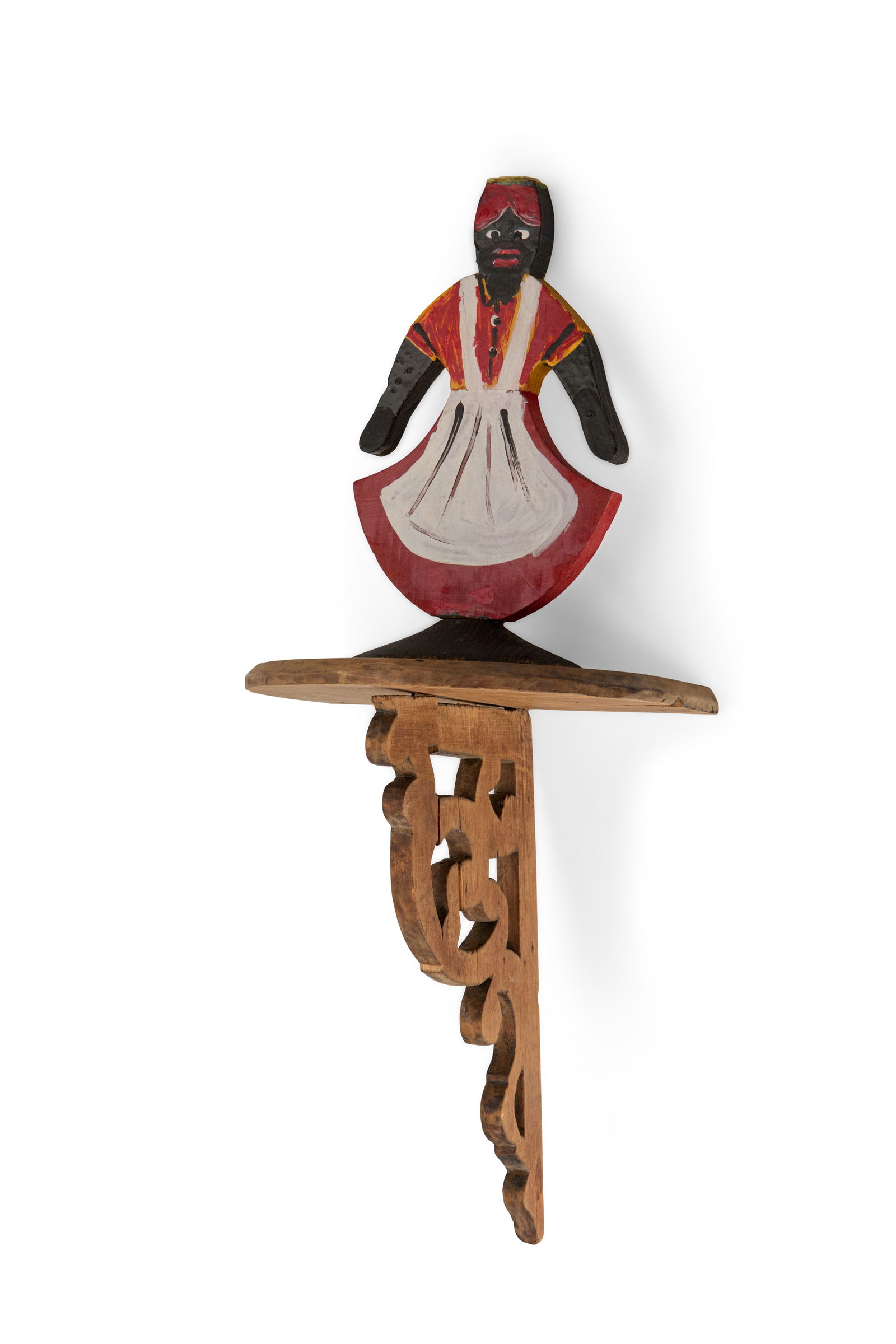 Betye Saar (b. 1926), "Sentimental Souvenir #100," 1987: Betye Saar(b. 1926)"Sentimental Souvenir #100," 1987Acrylic on carved woodSigned and dated in ink to underside: B Saar; titled in a stamp and inscribed: Philadelphia, PA 1987 / Betye Saar13.