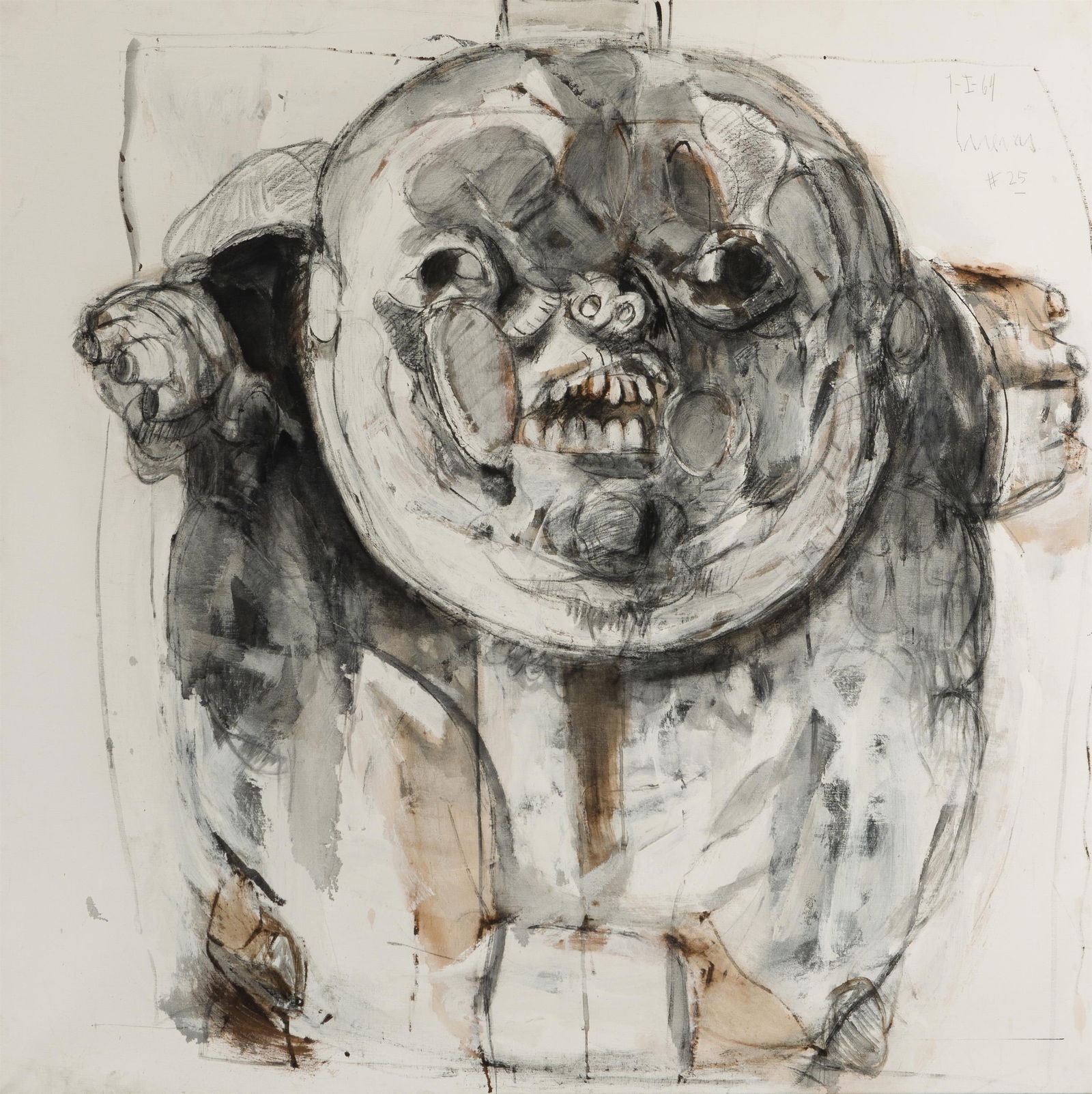 Jose Luis Cuevas, (1934-2017, Mexican/American), "Marquis de Sade, NiÒo," 1964, Oil on canvas, (1 of 7)