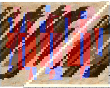 Carlos Merida (1891-1984, Guatemalan), "Espectro en Rojo," 1974