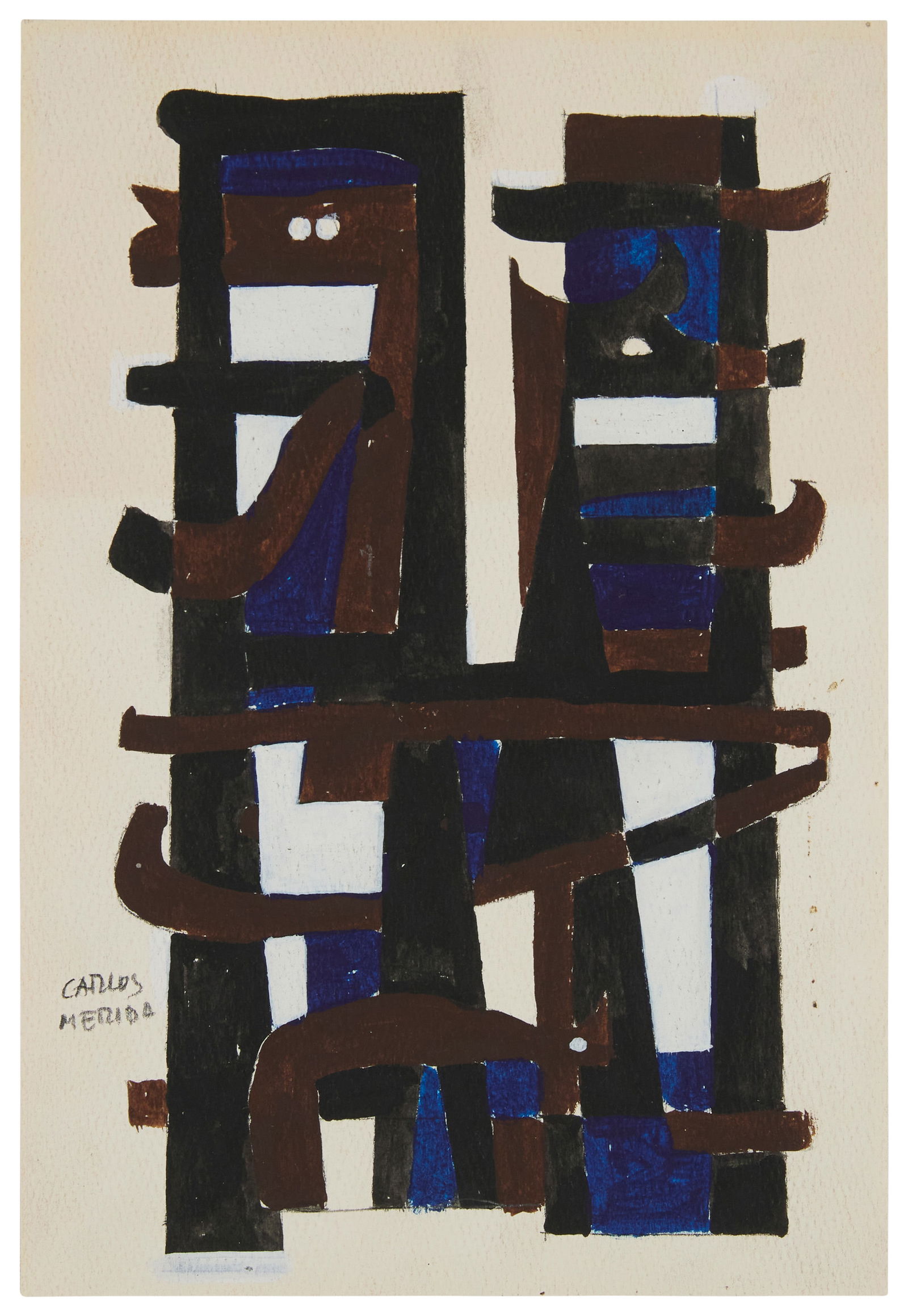 Carlos Merida (1891-1984, Guatemalan), "Boceto" (1 of 8)